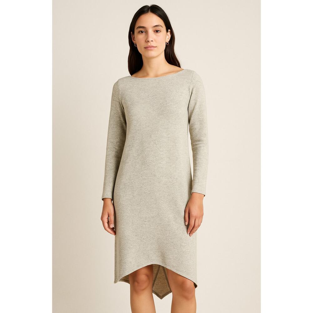 Moth Anthropologie Sweater Dress Womens M‎ Beige Crossback Midi Soft Cozy Lounge